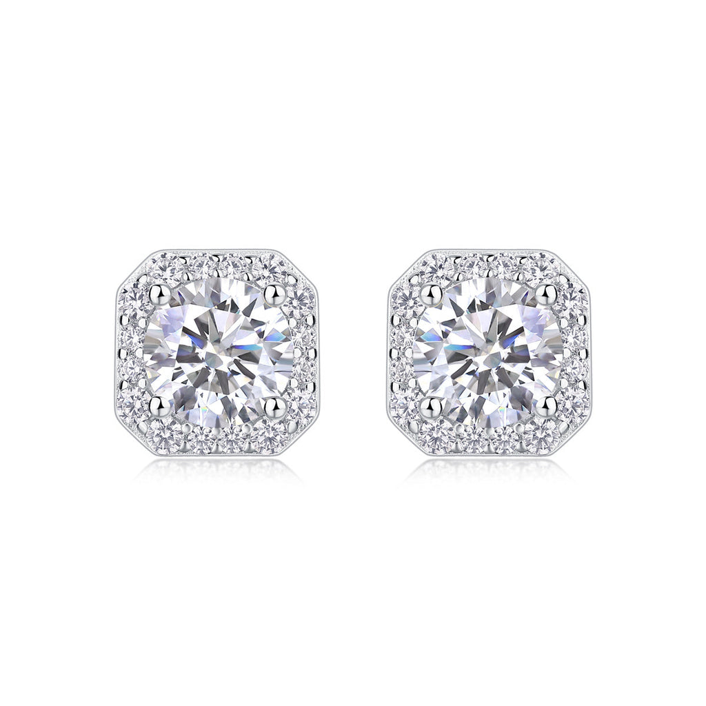 Moshan Diamond Luxury And Fashionable Silver Earrings