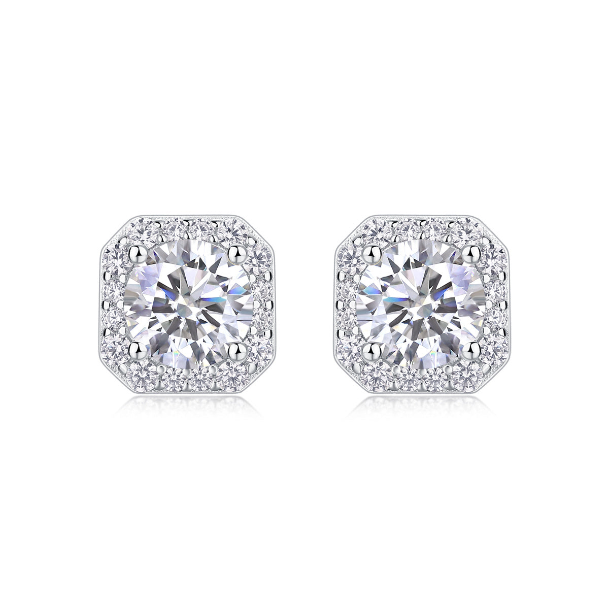 Moshan Diamond Luxury And Fashionable Silver Earrings