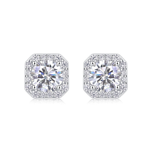 Moshan Diamond Luxury And Fashionable Silver Earrings