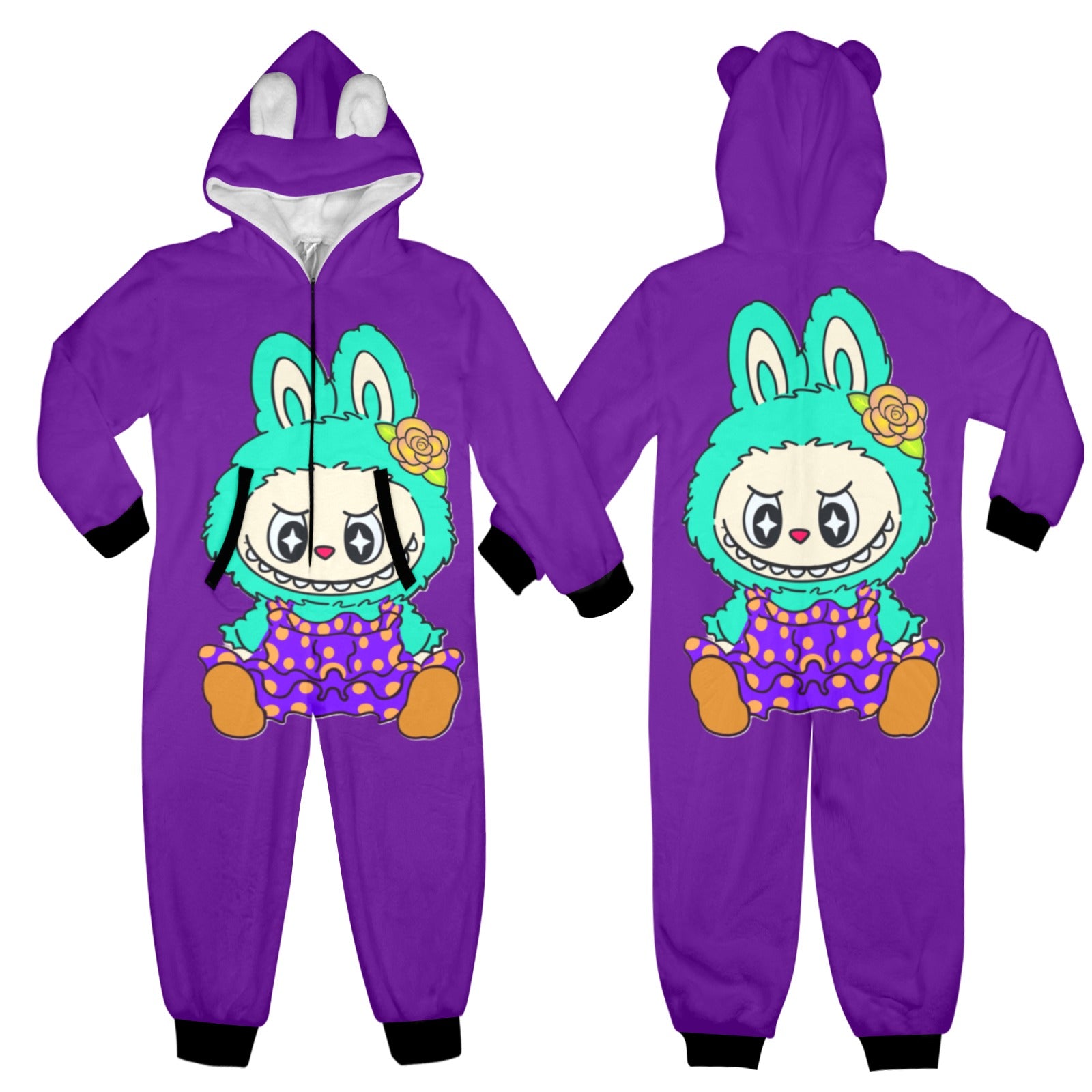 KSC's Exclusive Big Kids Onesie Labubu (8 to 15 Years) Purple Teal Labubu
