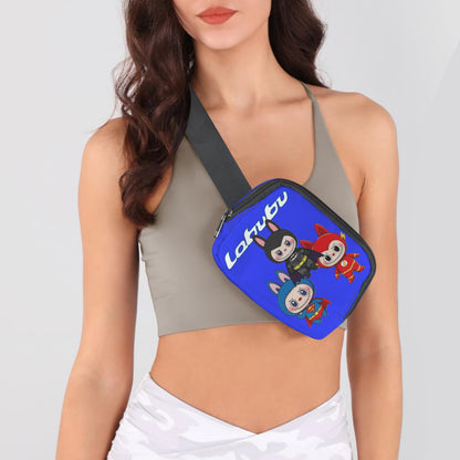 🦸‍♂️Labubu Hero Trio Fanny – Justice League Power, Pocket-Sized -Labubu Hero Trio Justice League Cross Body Bags - Fanny Packs for Adults & Kids
