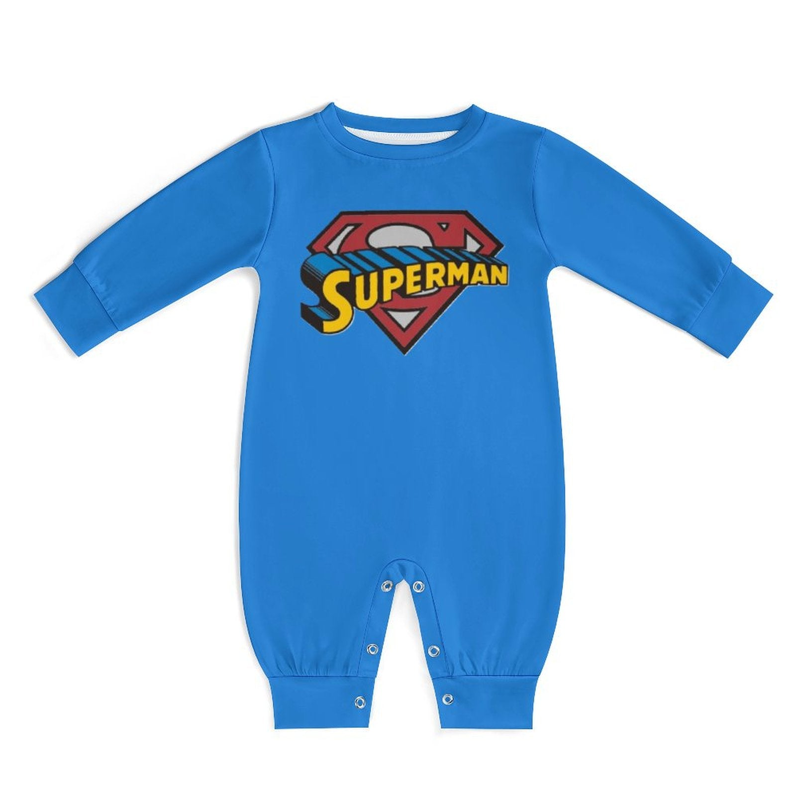 Baby Superman Long Sleeve Onesie Romper with Hat