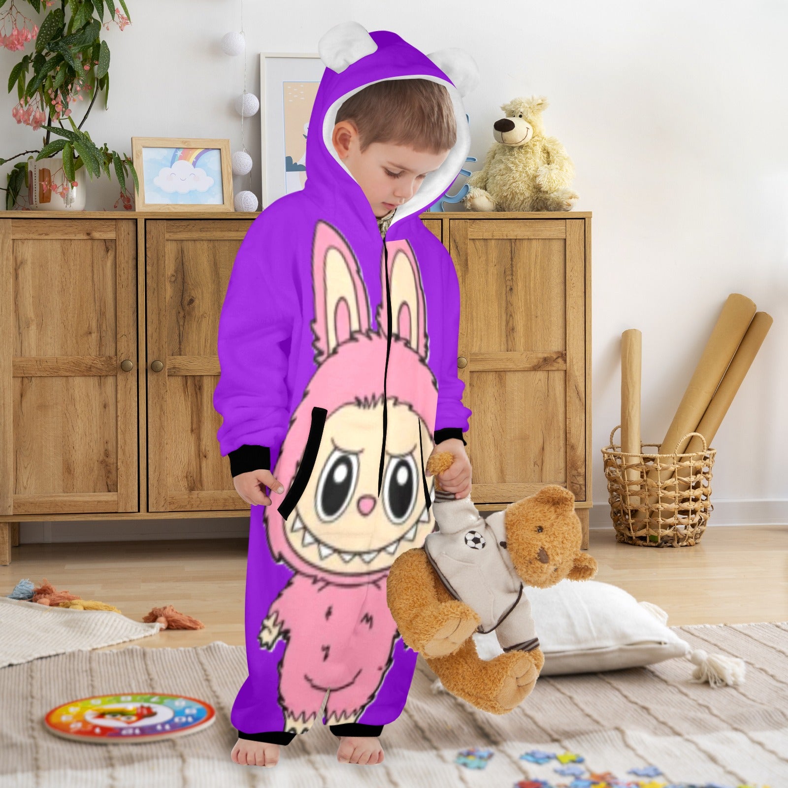 KSC's Exclusive Labubu Little Kids Onesies (2 to 7 Years Old) - Pink Labubu