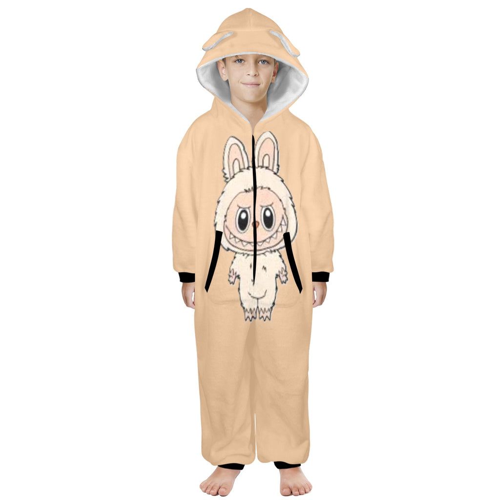 KSC's Exclusive Big Kids Onesie Labubu (8 to 15 Years) Tan White Labubu