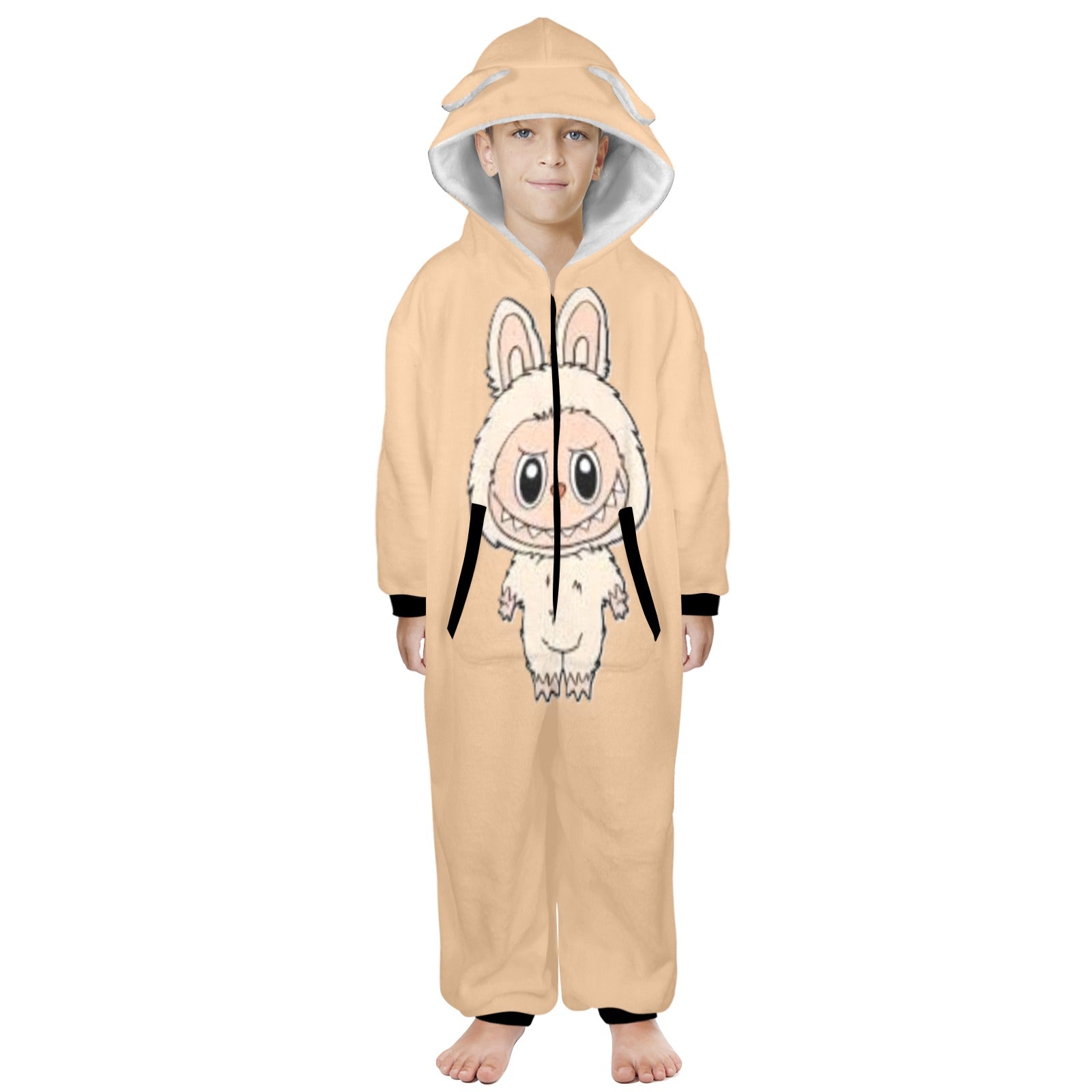 KSC's Exclusive Big Kids Onesie Labubu (8 to 15 Years) Tan White Labubu