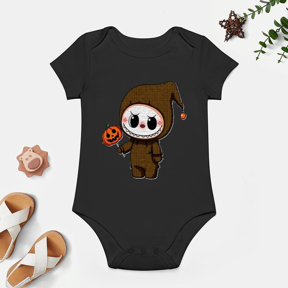 Baby Halloween Labubu Short -Sleeve Baby's Bodysuit
