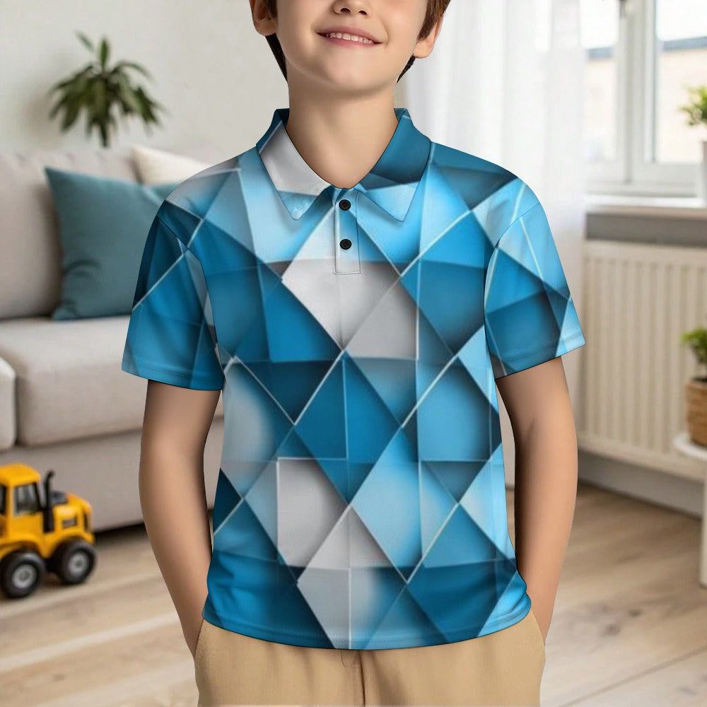 KSC's Exclusive Kids Designs- Young Men's/Boys New Kid's Shoulder buttoned polo shirt