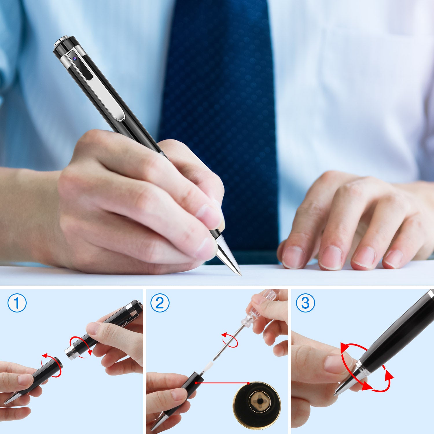 HIGH TECH -1080P HD Mini Camcorder Sports DV DVR Camcorder Hidden Camera Pen