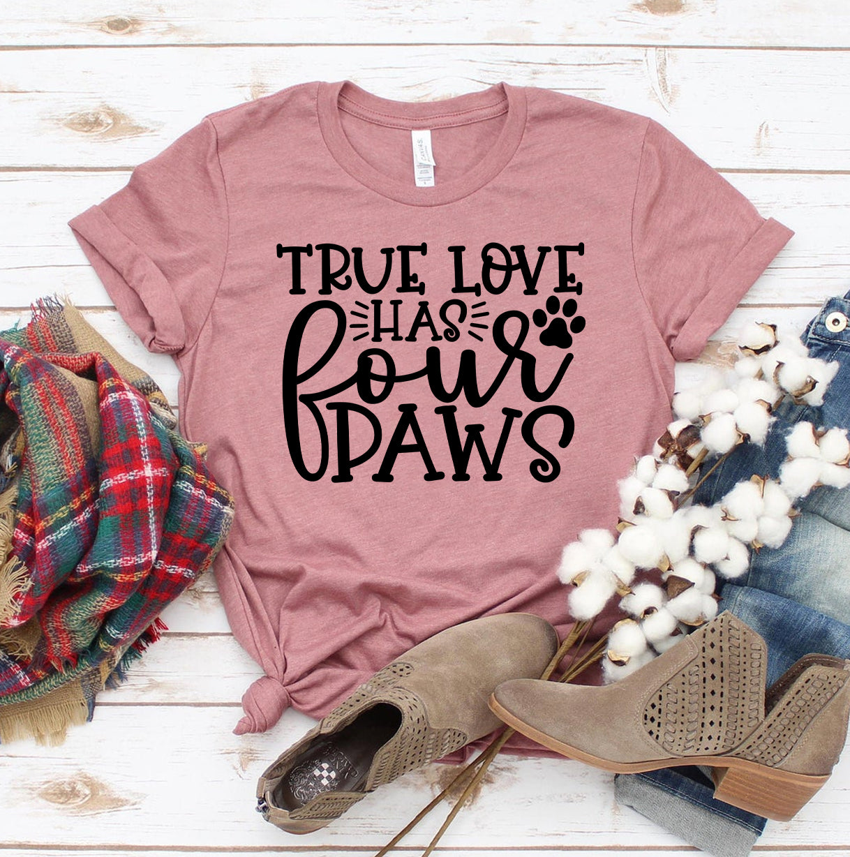 True Love Has 4 Paws Women's T-shirt