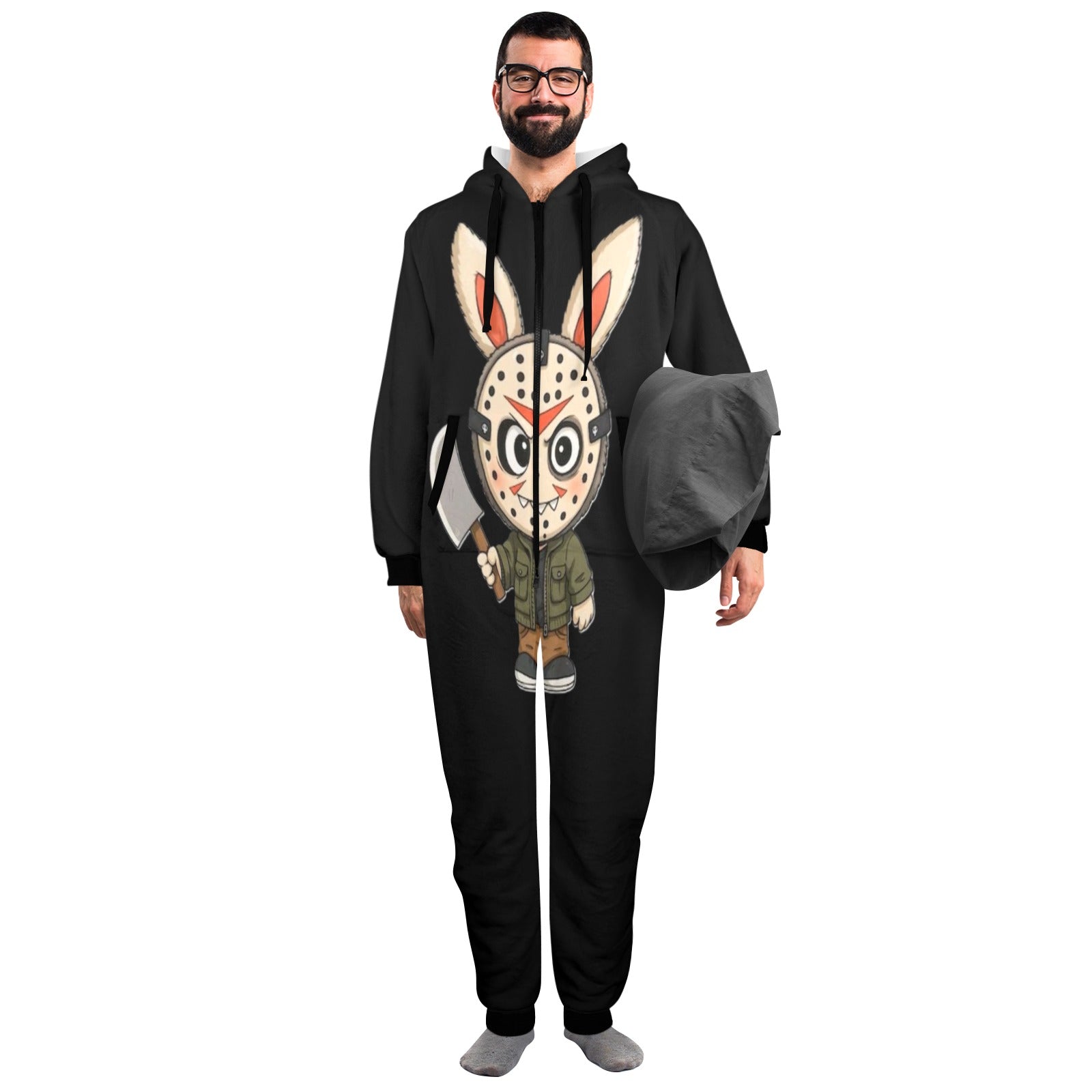 KSC's Exclusive Halloween Adult Unisex Onesie - Labubu Jason Friday 13th