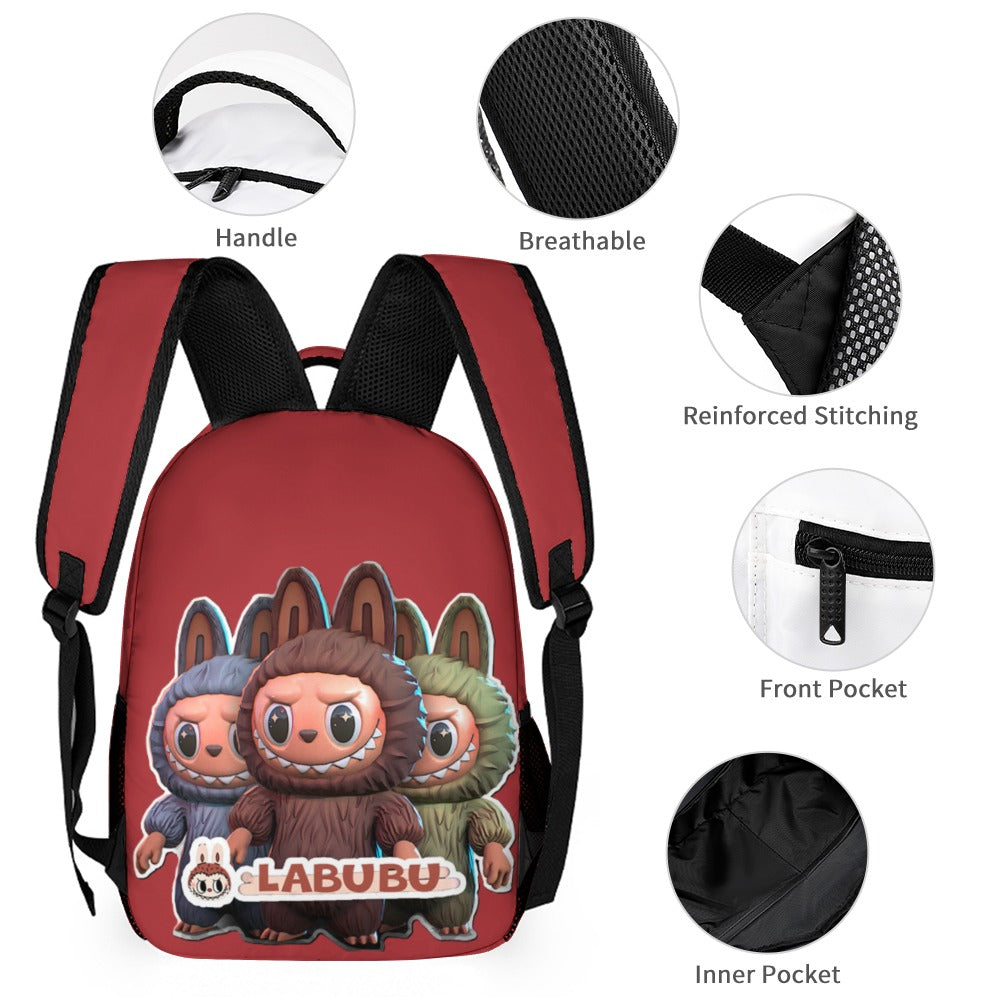 NEW Three Piece Labubu Backpack Bundle - 9 different options  - Back To School Deal