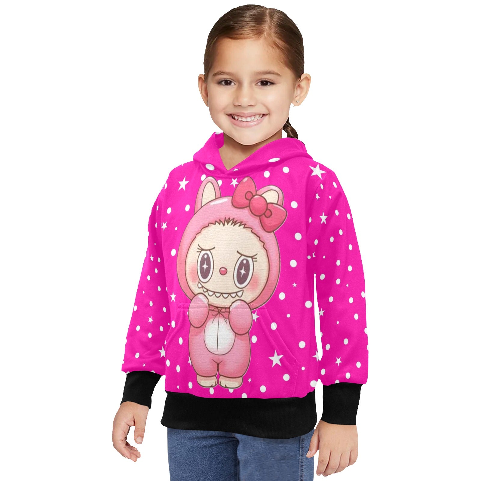 KSC's Little Girls' Labubu Designs Long Sleeve Hoodies