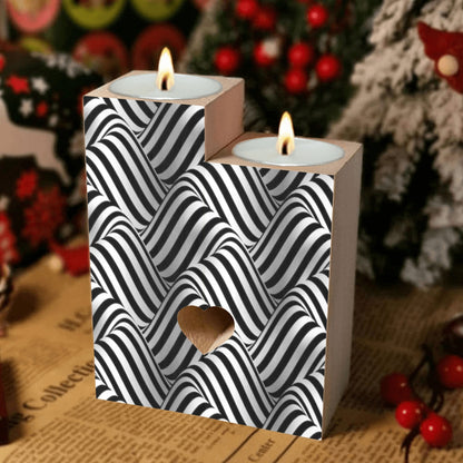 Realistic Kaleidoscopic Candle Holder Wooden Candle Holder (Without Candle)