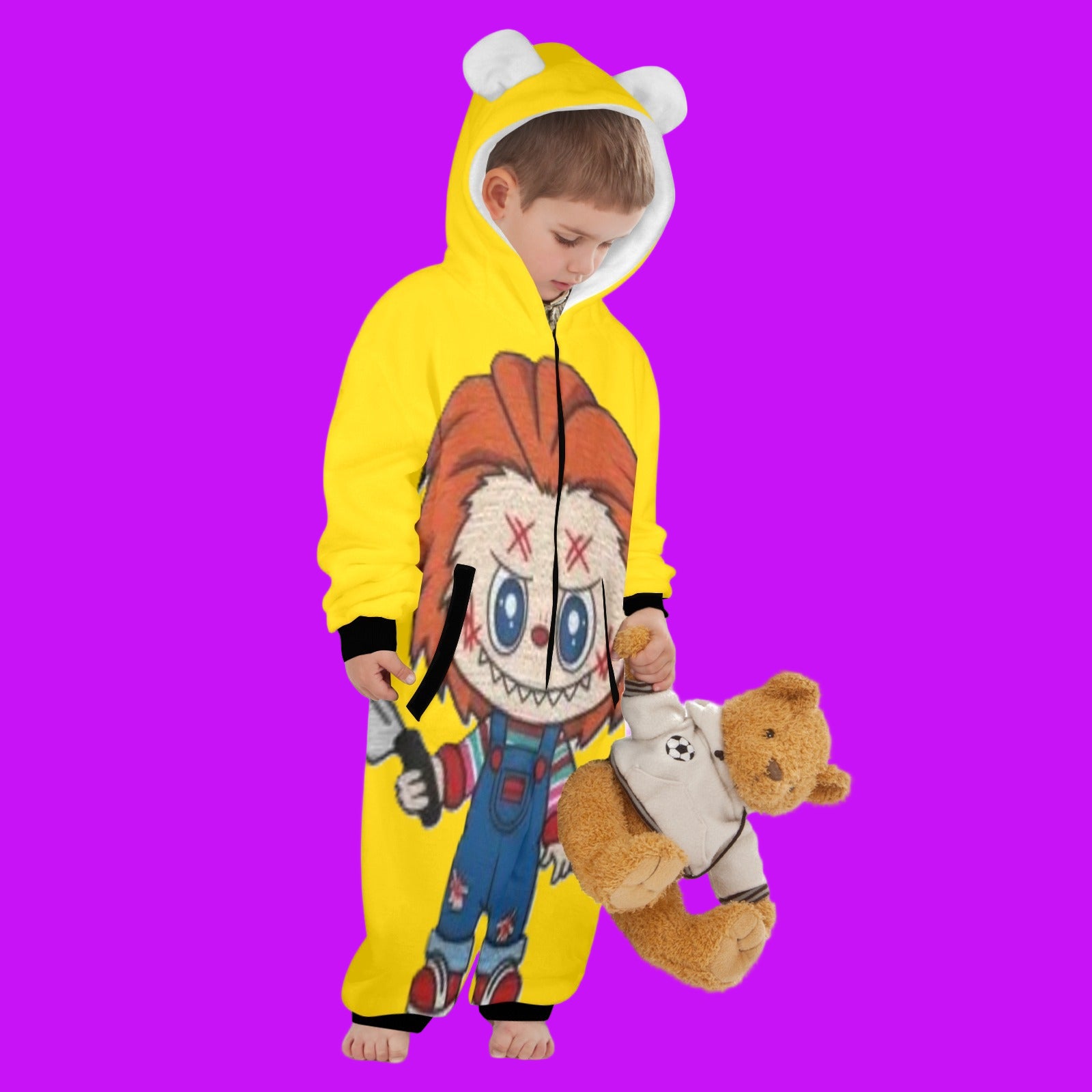 KSC's Halloween Good Guy Labubu Doll Lil Kid Unisex Onesie 2 to 7 years old