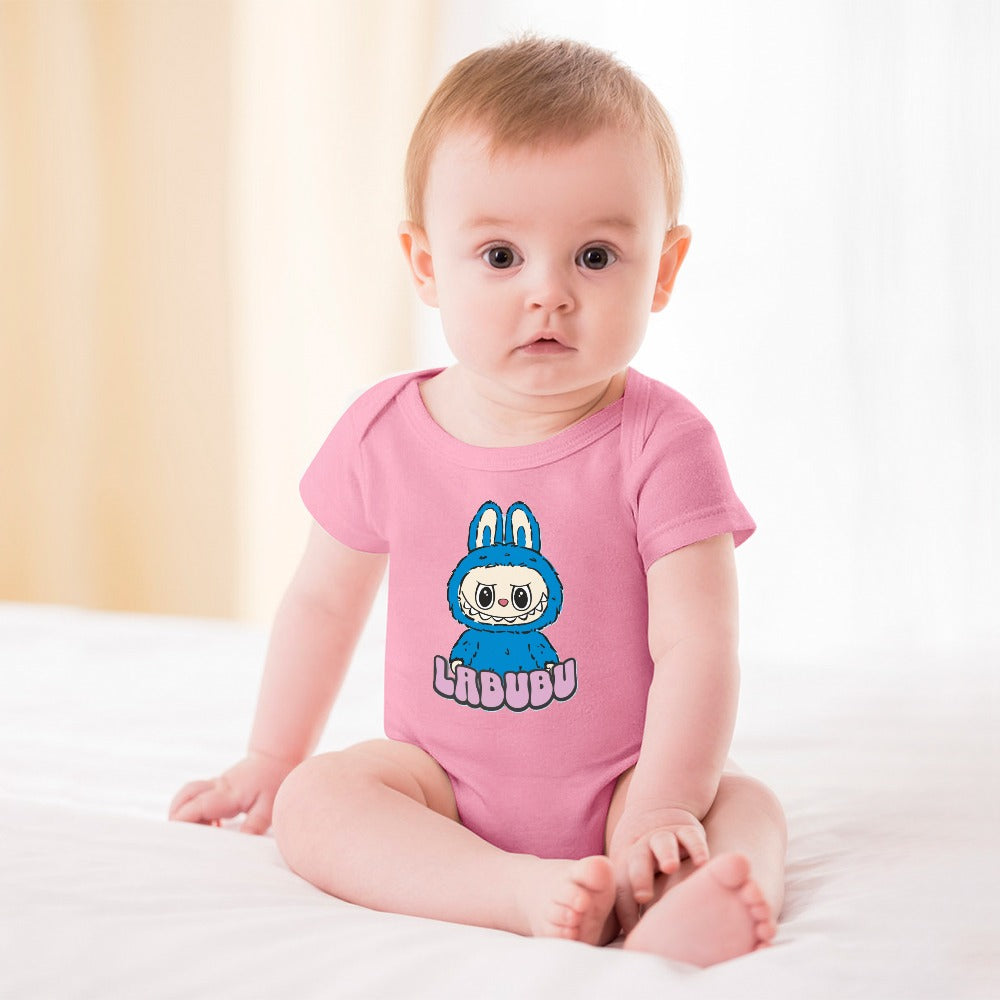 KSC's Cute Baby Labubu Girl Body Suit -Short -Sleeve Baby's Bodysuit