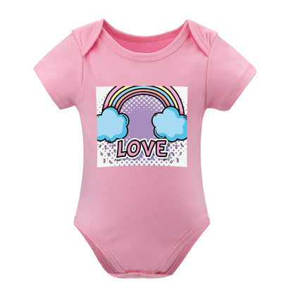 BABY GIRL CLOTHING CARTOON PRINT DESIGNS GIRL Short -Sleeve Baby's Bodysuit - CARTOON PRINTS