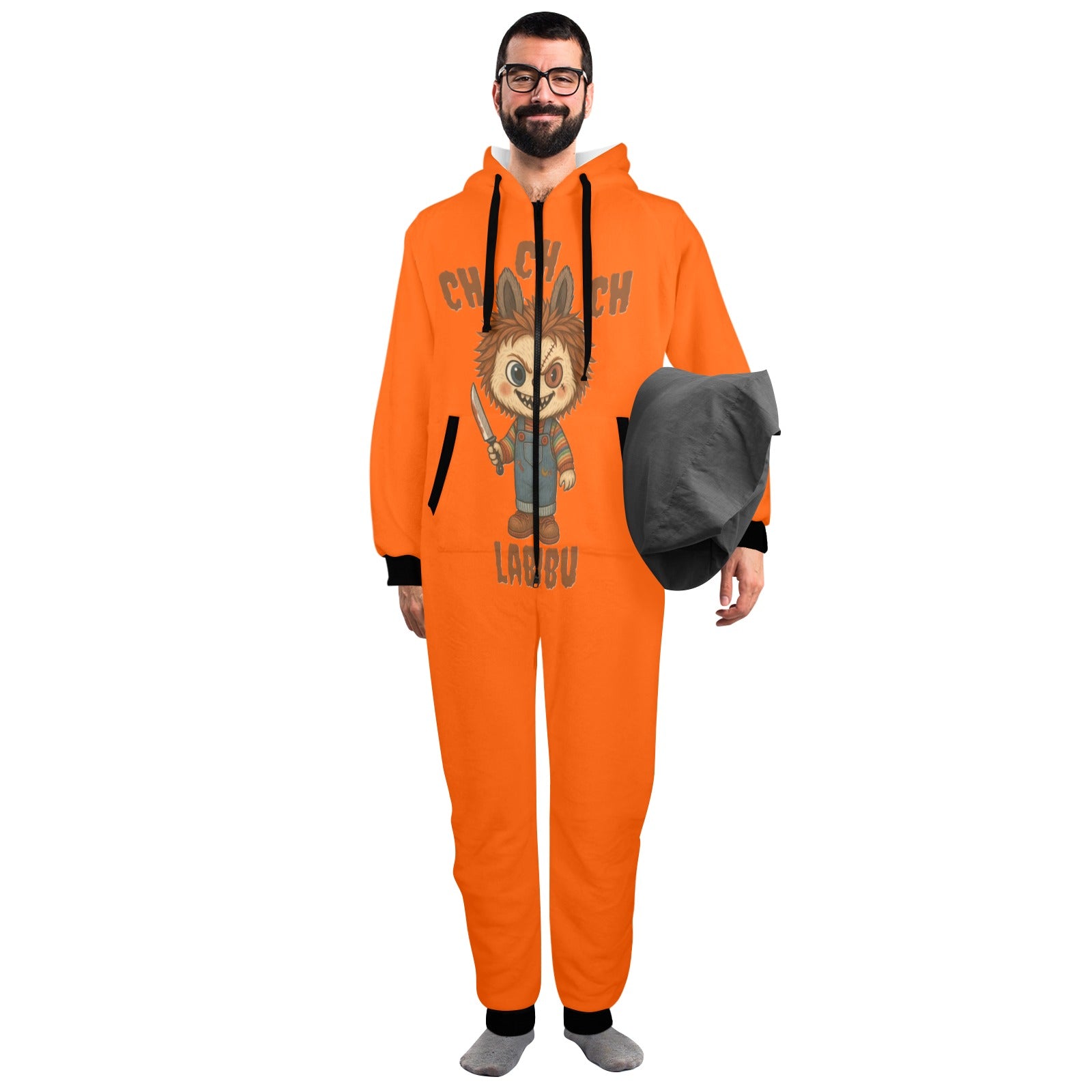 KSC's Exclusive Halloween Adult Unisex Onesie - Labubu Chucky CH CH CH