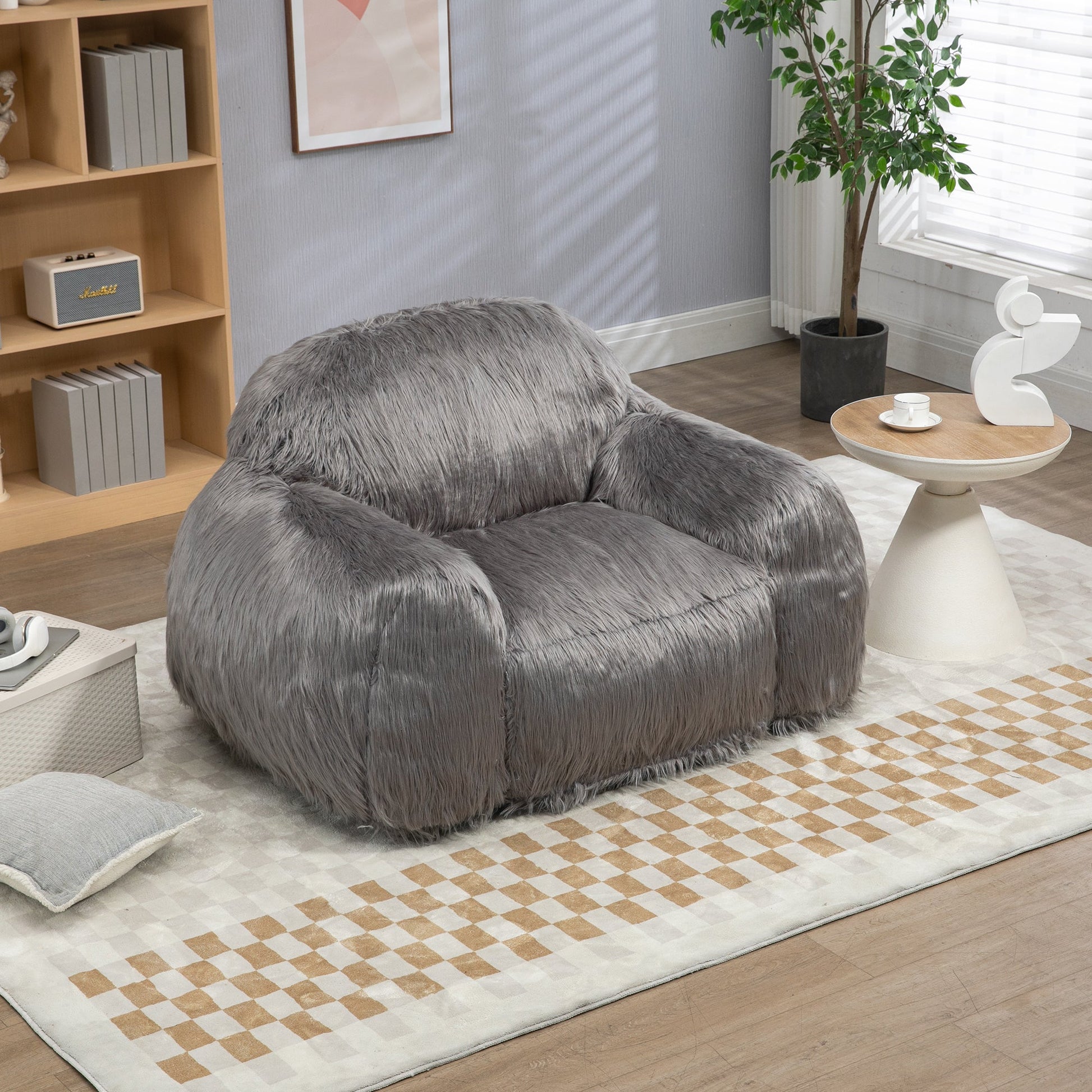 Bean bag chair lazy long hair sofa bean bag chair adult, teen high