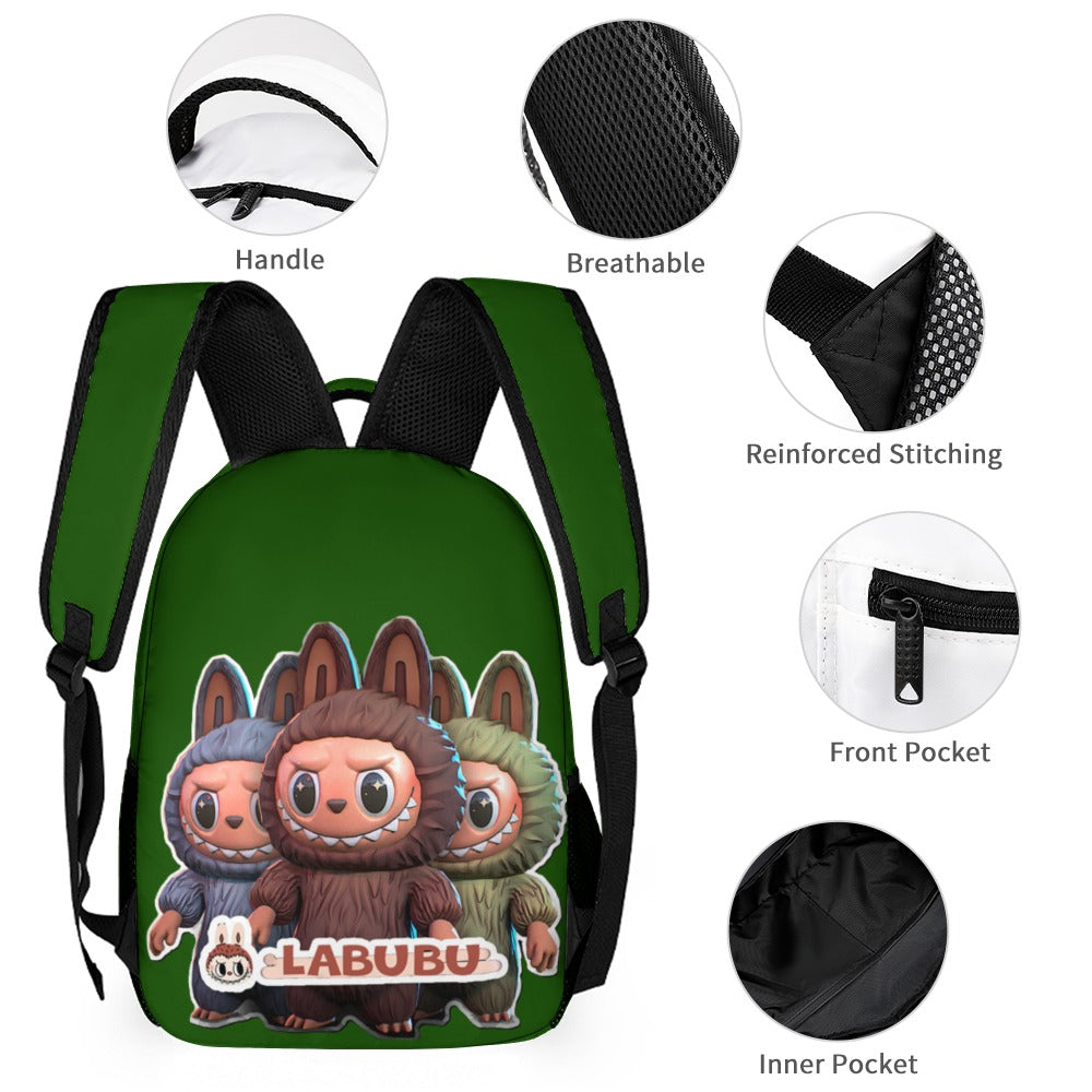 NEW Three Piece Labubu Backpack Bundle - 9 different options  - Back To School Deal