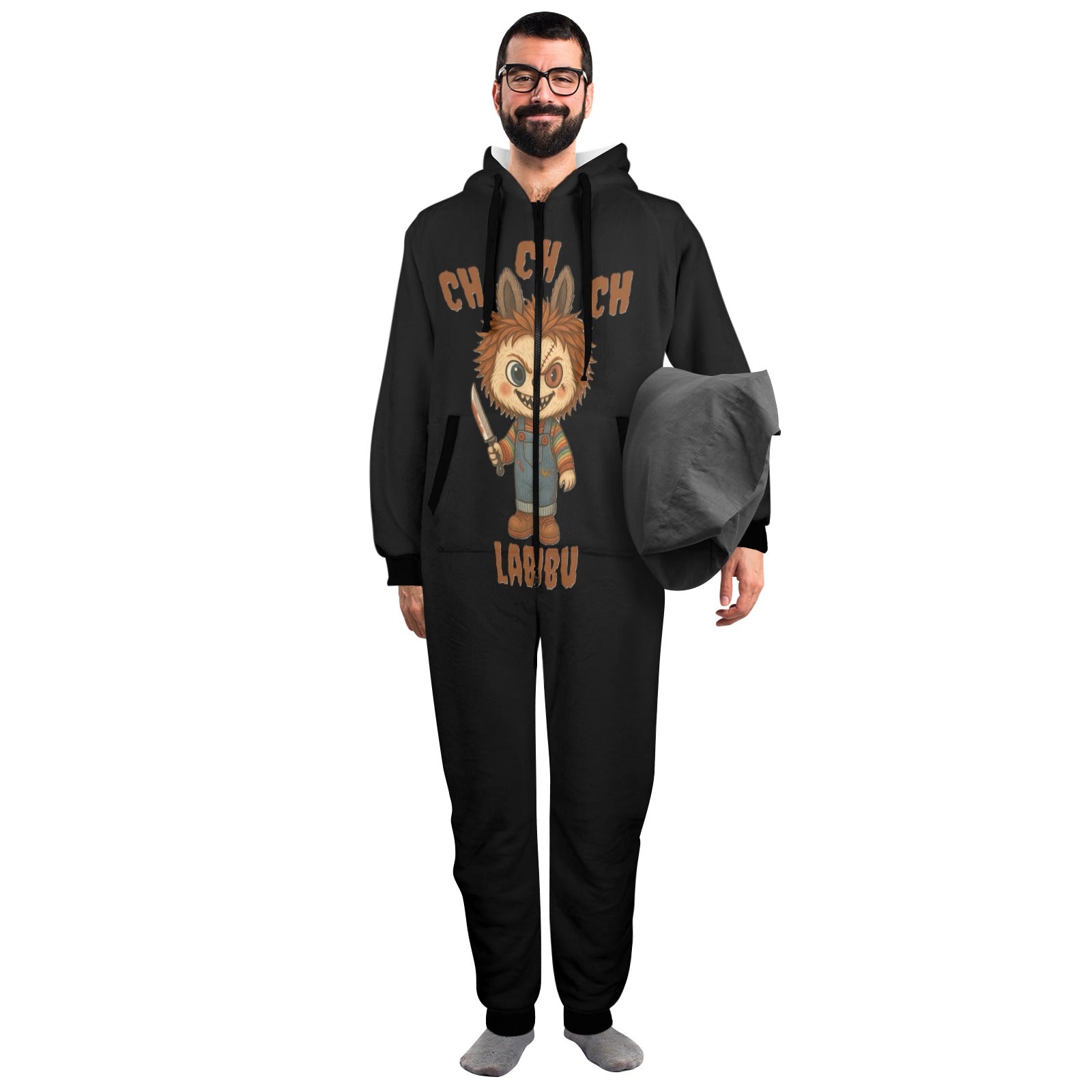 KSC's Exclusive Halloween Adult Unisex Onesie - Labubu Chucky CH CH CH