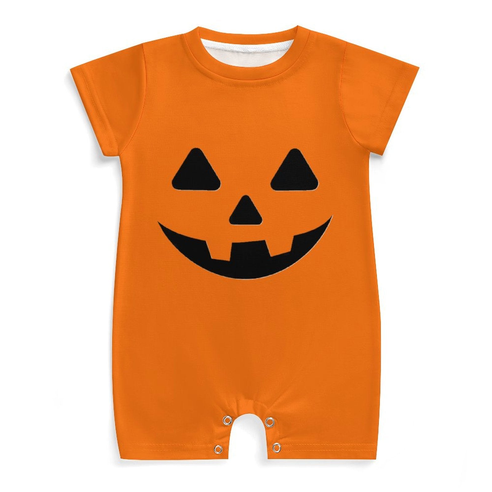 Baby Halloween Pumpkin Short-Sleeve Onesie Set Type 2
