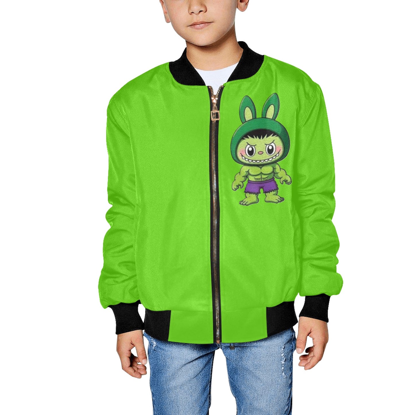 🧥🔥 “Too Cool for Recess!” Labubu Kid’s Bomber Jacket - Kid's Bomber Jacket