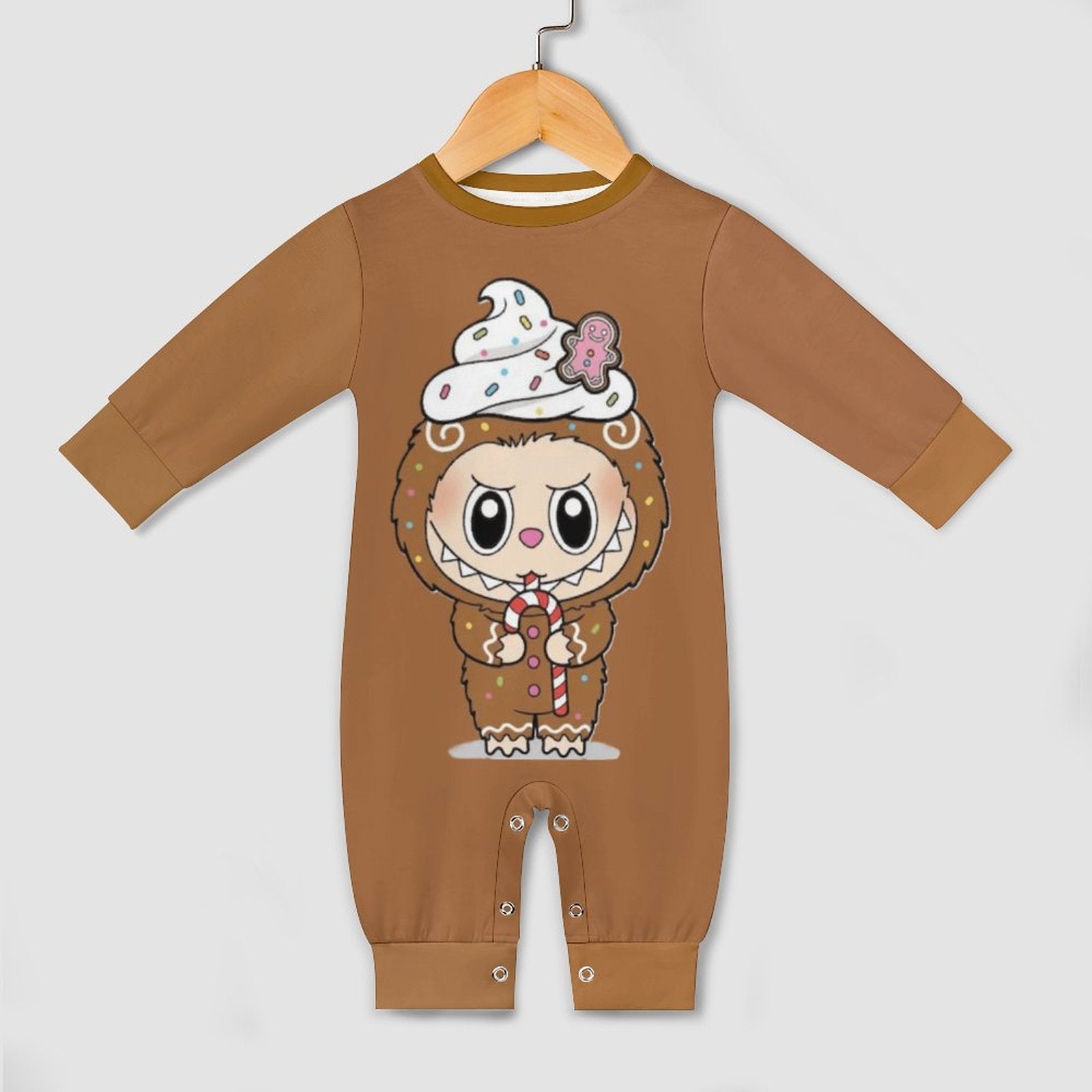Baby Christmas CupCake Labubu Onesie Romper Long Sleeve Baby Romper