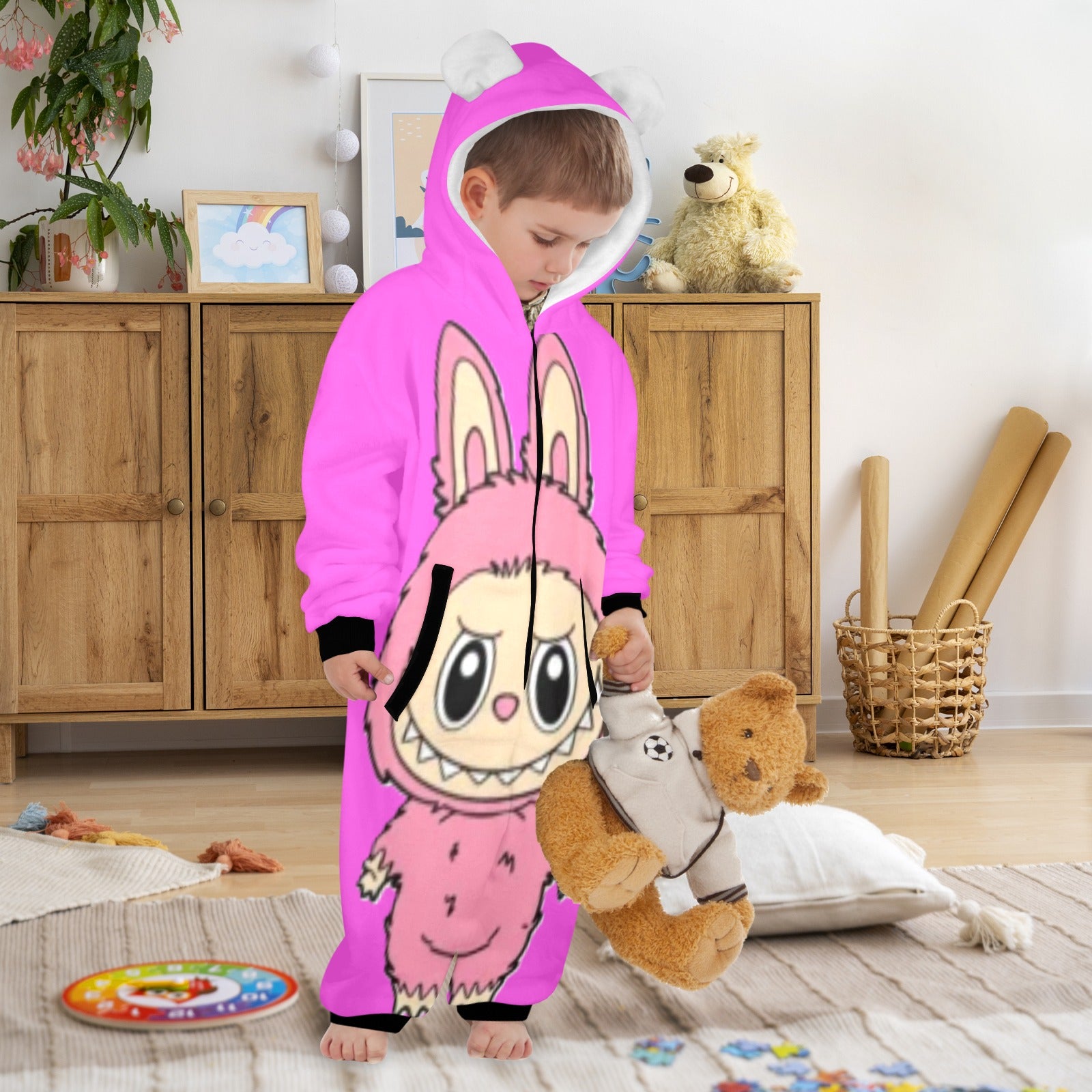 KSC's Exclusive Labubu Little Kids Onesies (2 to 7 Years Old) - Pink Labubu
