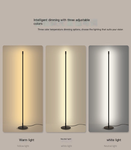 Nordic line lights, Instagram style, minimalist living room, bedroom, bedside decorative lights, personalized long strip wall corner lights, LED floor lights