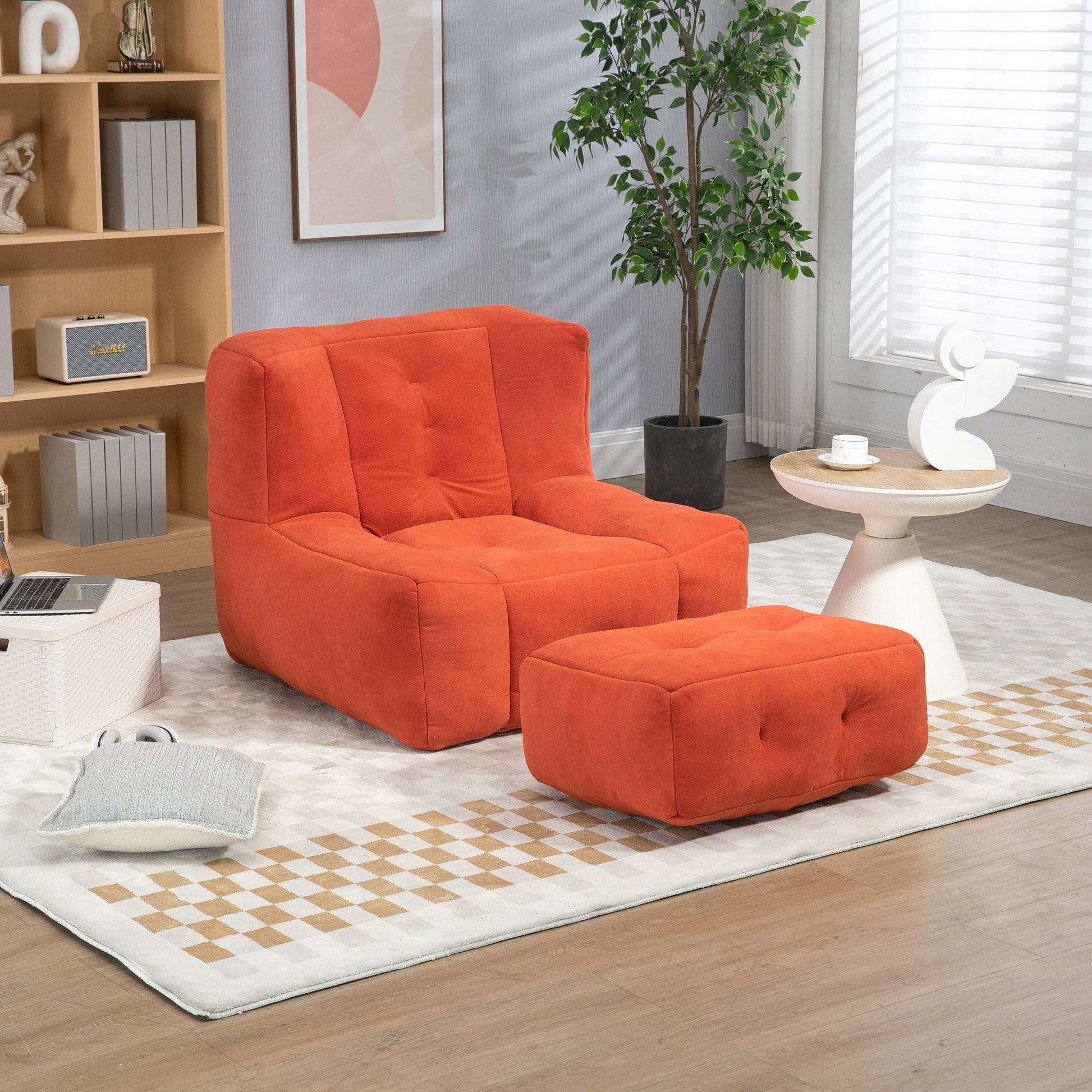 Fluffy bean bag chair, comfortable bean bag for adults and children,