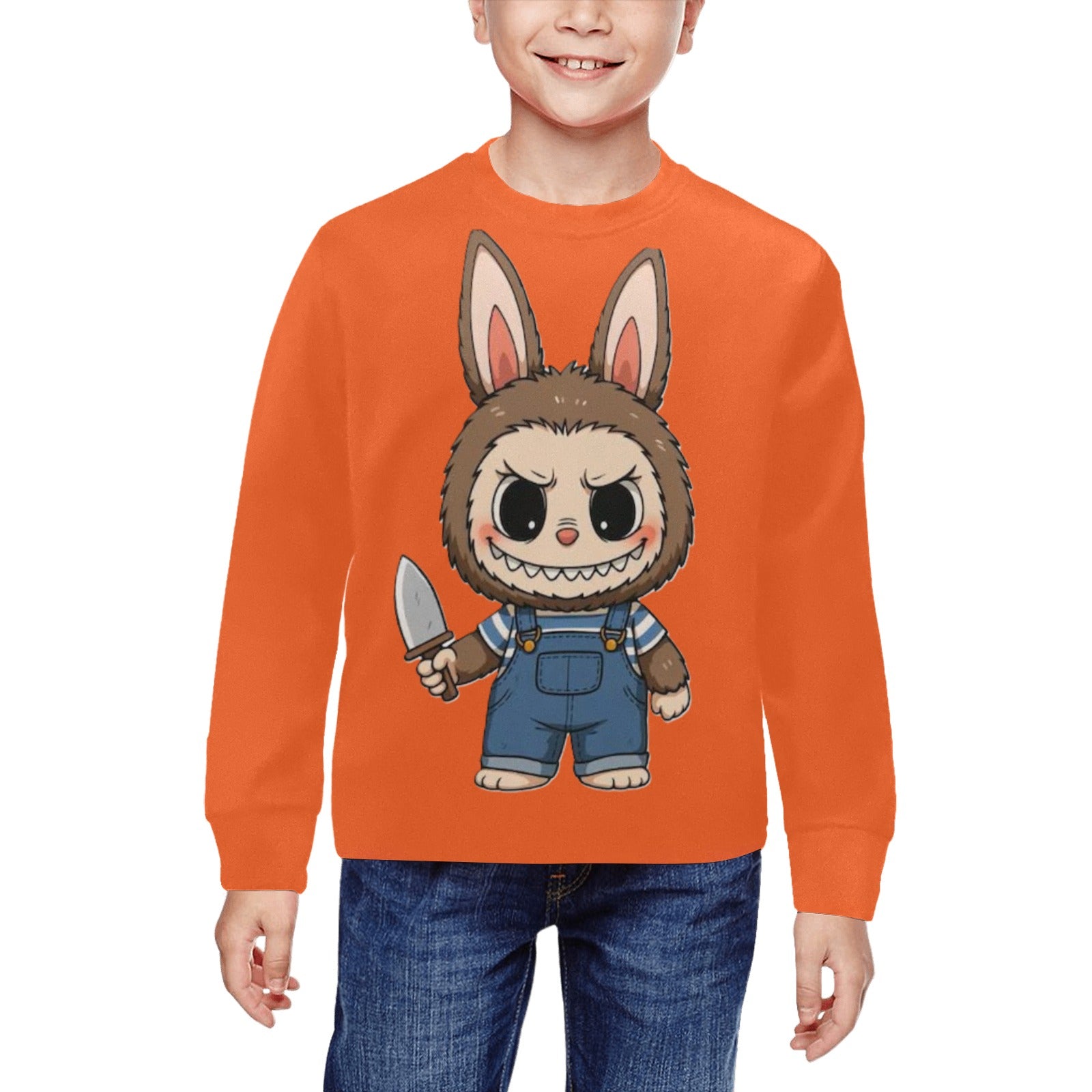 Halloween Rabbit Labubu Unisex Youth Sweatshirts - Assorted Unisex Youth/Kid's Crewneck Sweatshirt