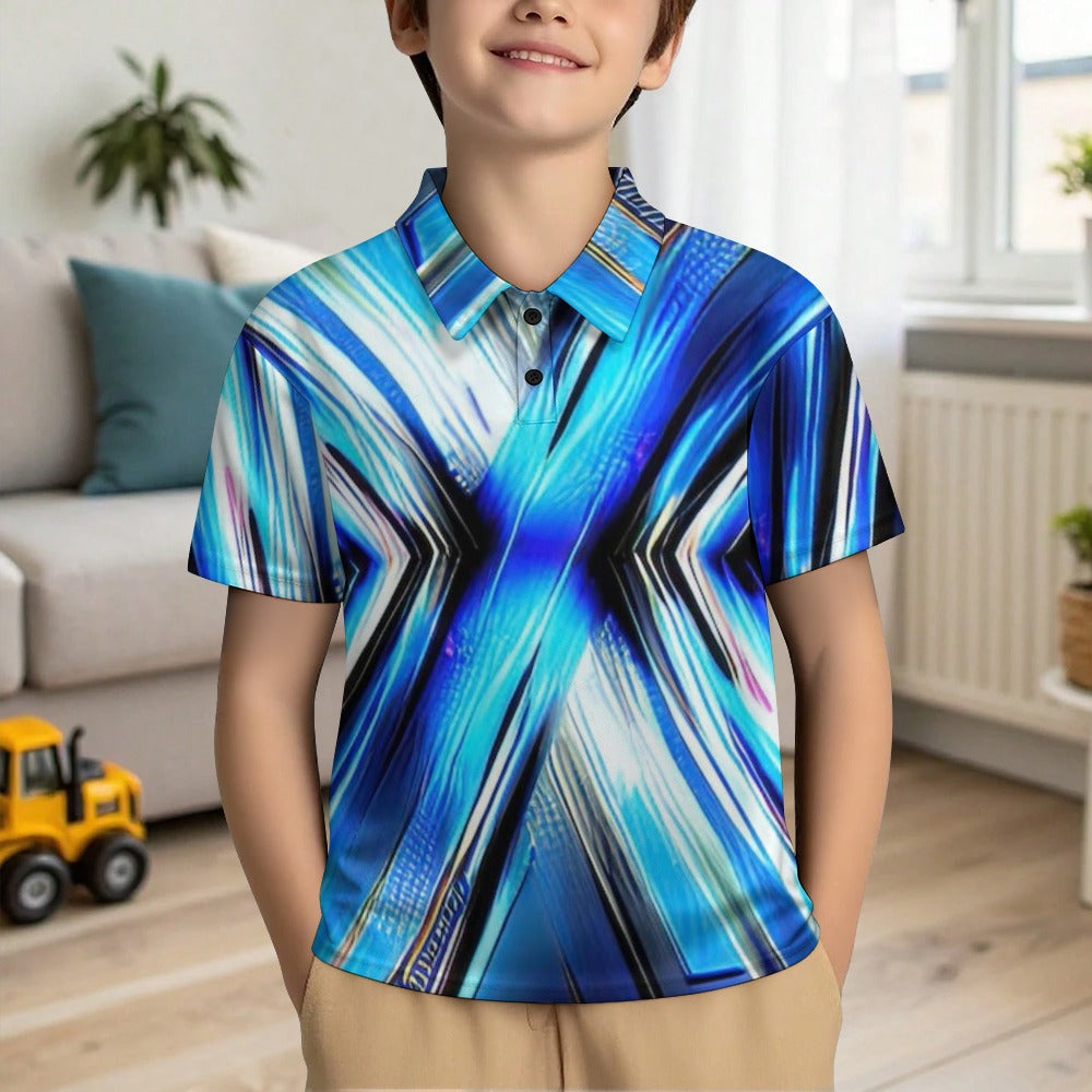 KSC's Exclusive Kids Designs- Young Men's/Boys New Kid's Shoulder buttoned polo shirt