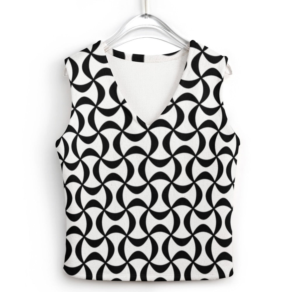 KSC's Custom Vest Designs Women's Long Sleeve Button Knit Vest