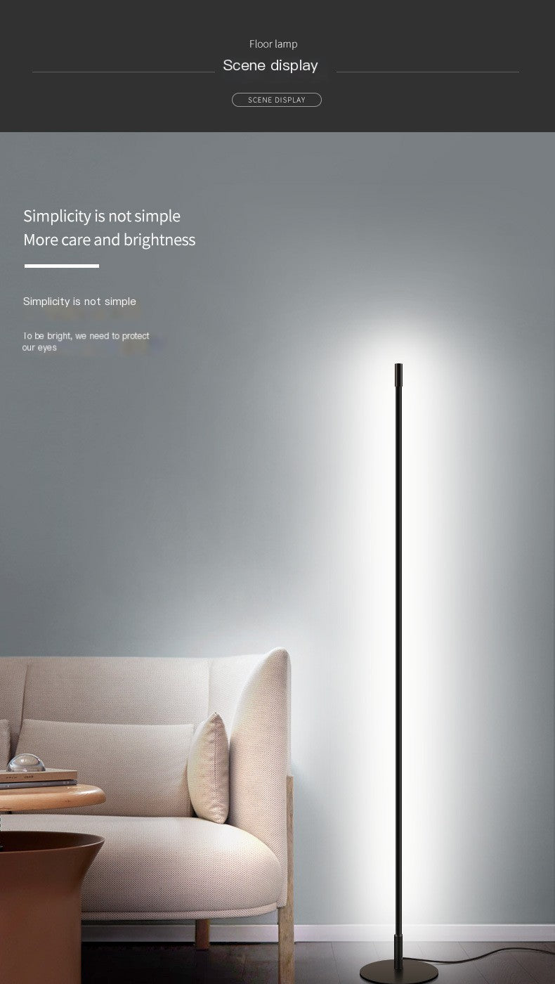 Nordic line lights, Instagram style, minimalist living room, bedroom, bedside decorative lights, personalized long strip wall corner lights, LED floor lights