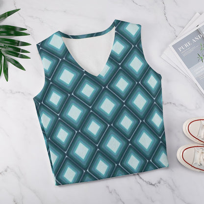 KSC's Custom Vest Designs Women's Long Sleeve Button Knit Vest - 10 OPTIONS INSIDE