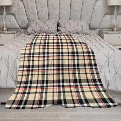 Plaid Ultra-Soft Flannel Blanket Multiple Sizes