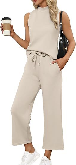Women's waistcoat top, casual capri pants, wide-leg pants, summer clothing for women
