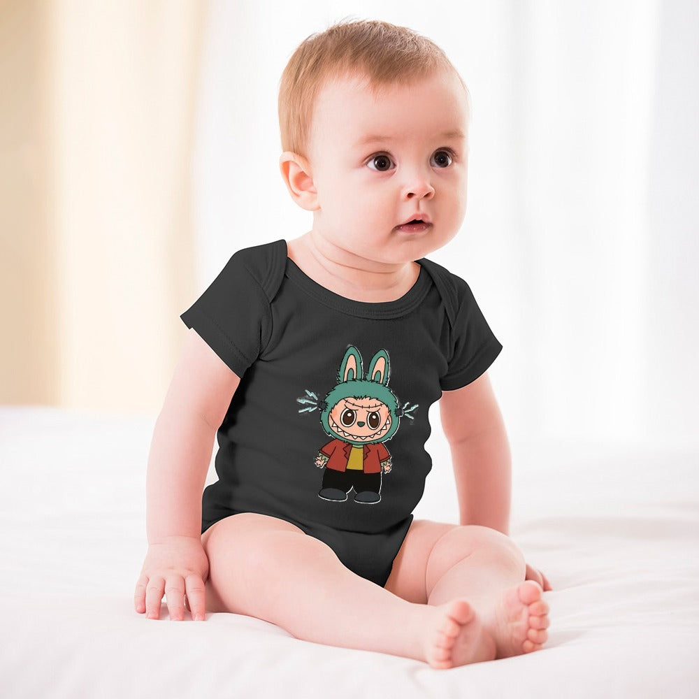 Baby Halloween Labubu Short -Sleeve Baby's Bodysuit