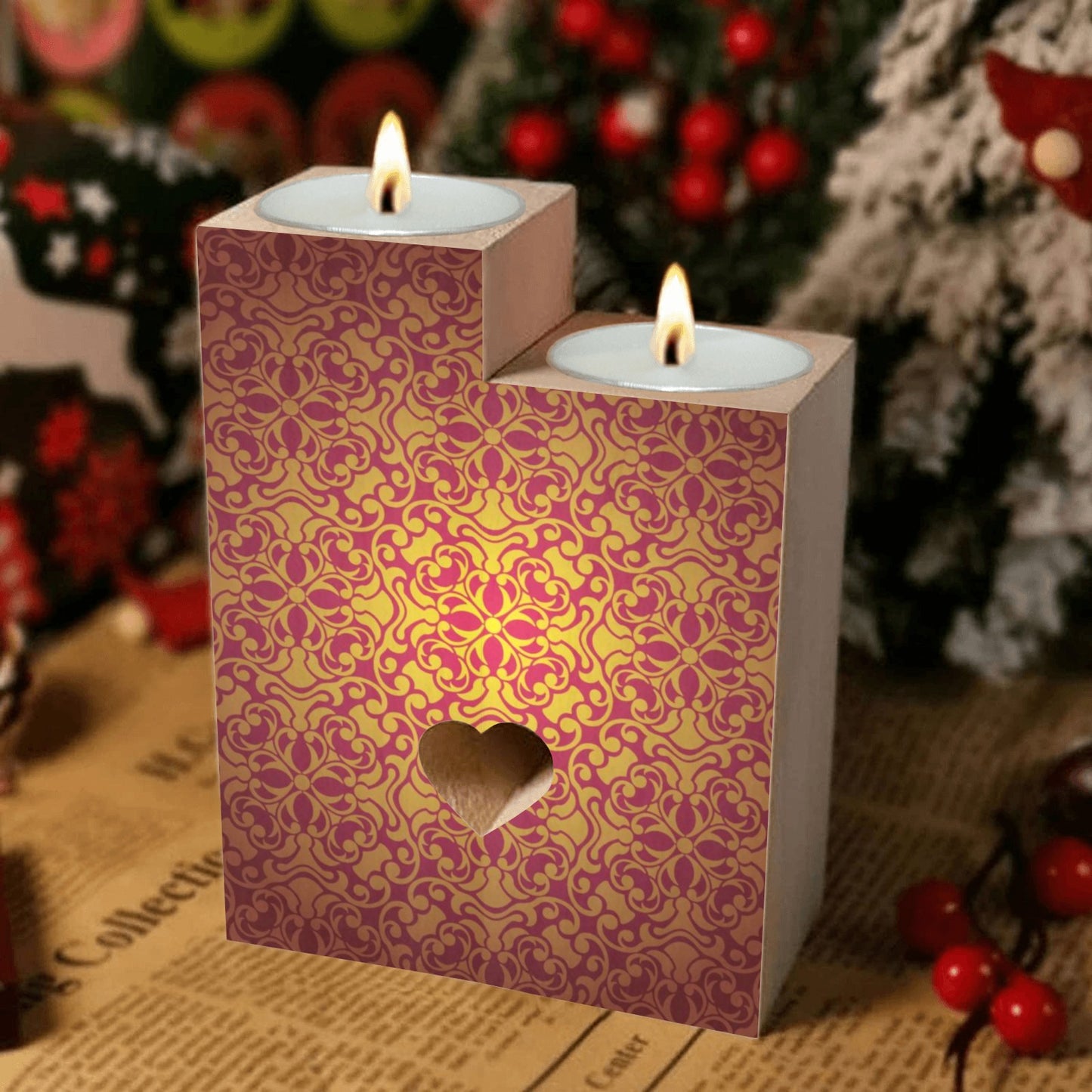 Baroque Design Candle Holders Wooden Candle Holder (Without Candle)