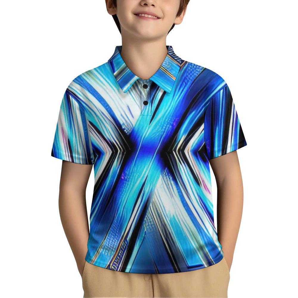 KSC's Exclusive Kids Designs- Young Men's/Boys New Kid's Shoulder buttoned polo shirt