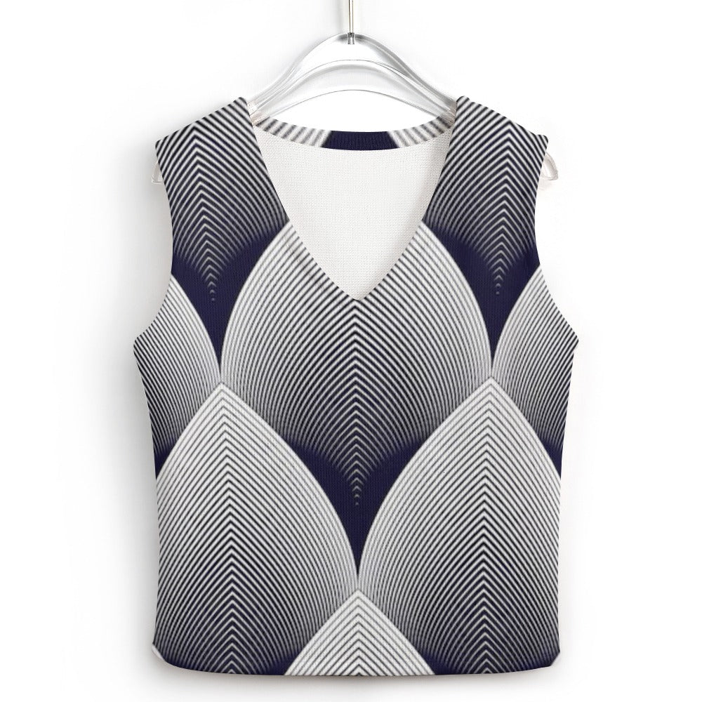 KSC's Custom Vest Designs Women's Long Sleeve Button Knit Vest - 10 OPTIONS INSIDE