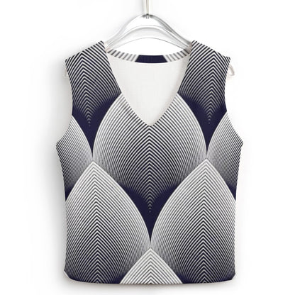 KSC's Custom Vest Designs Women's Long Sleeve Button Knit Vest - 10 OPTIONS INSIDE