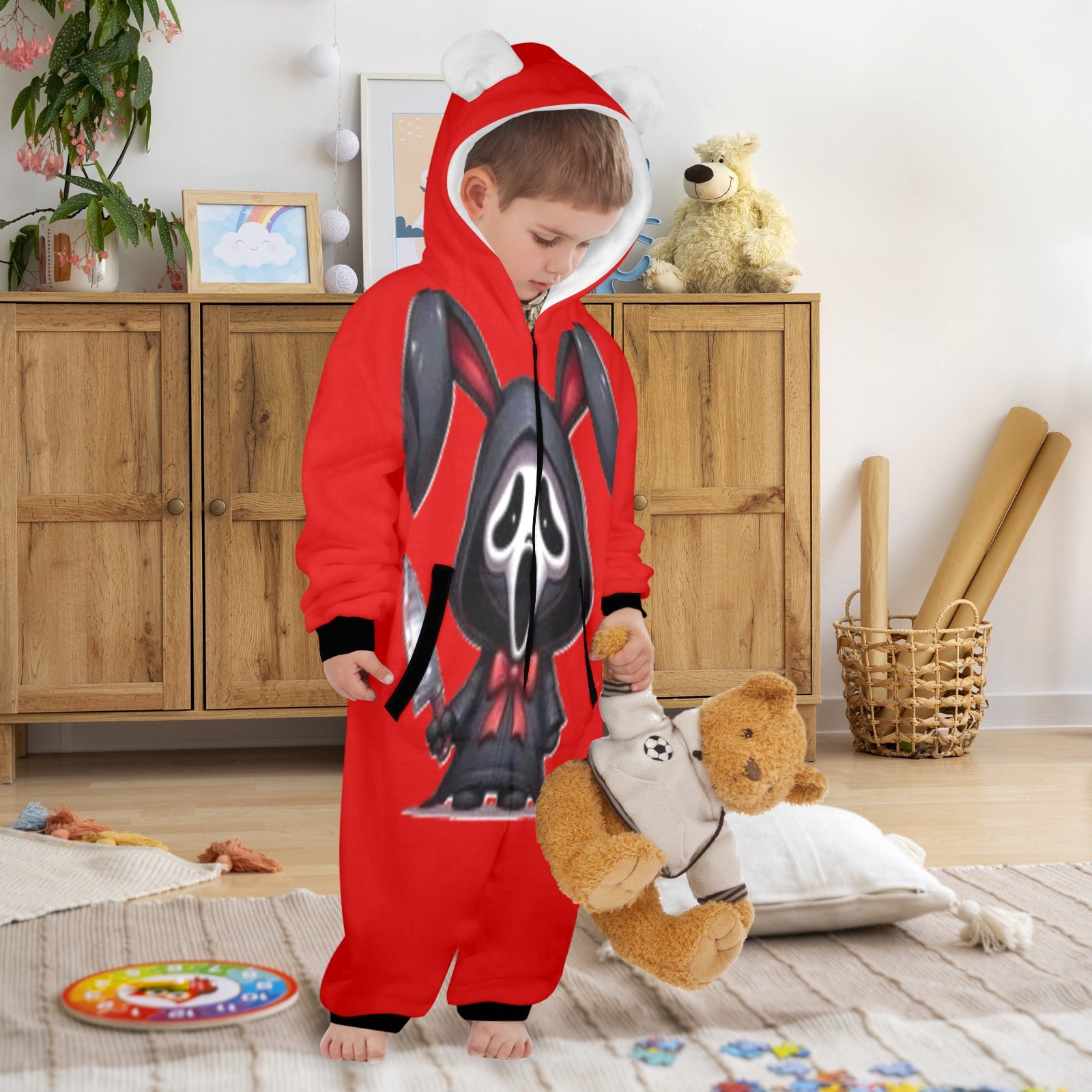 KSC's Exclusive Labubu Little Kids Onesies (2 to 7 Years Old) - Ghost Face Labubu