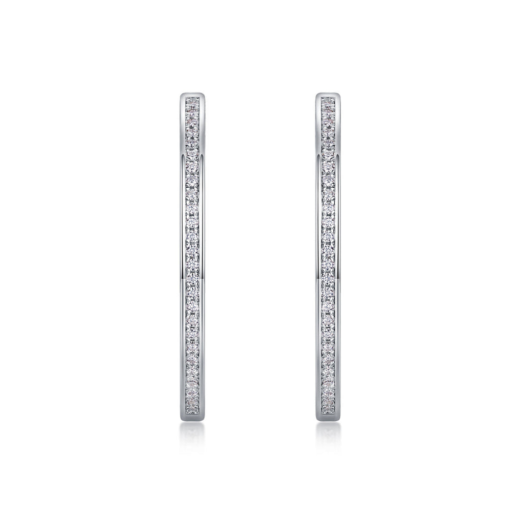 Luxurious Women Moshan Diamond Silver Ear Rings