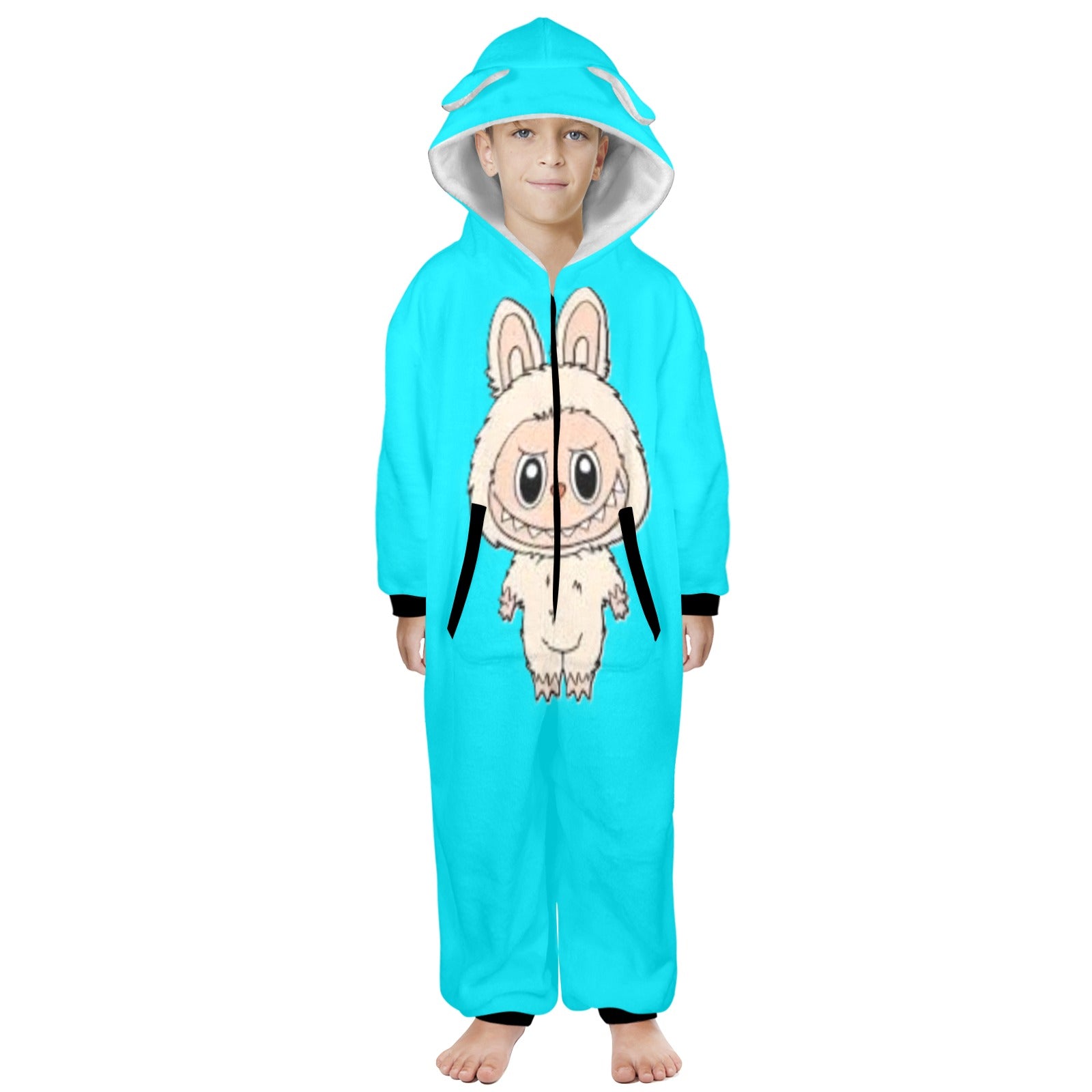 KSC's Exclusive Big Kids Onesie Labubu (8 to 15 Years) Teal w/Tan Labubu