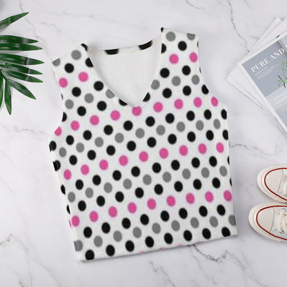 KSC's Custom Vest Designs Women's Long Sleeve Button Knit Vest