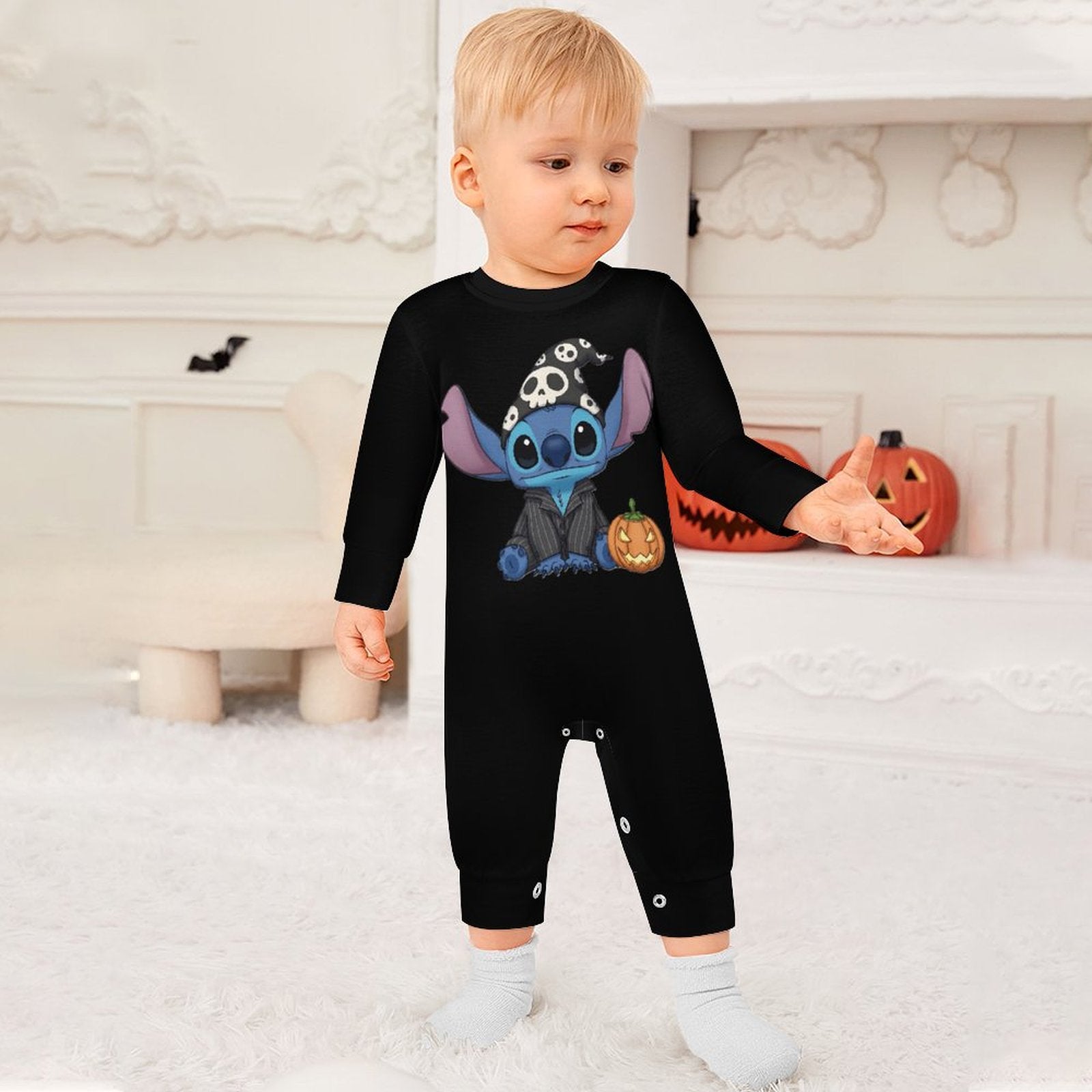 Baby Halloween Stitch Onesie Set