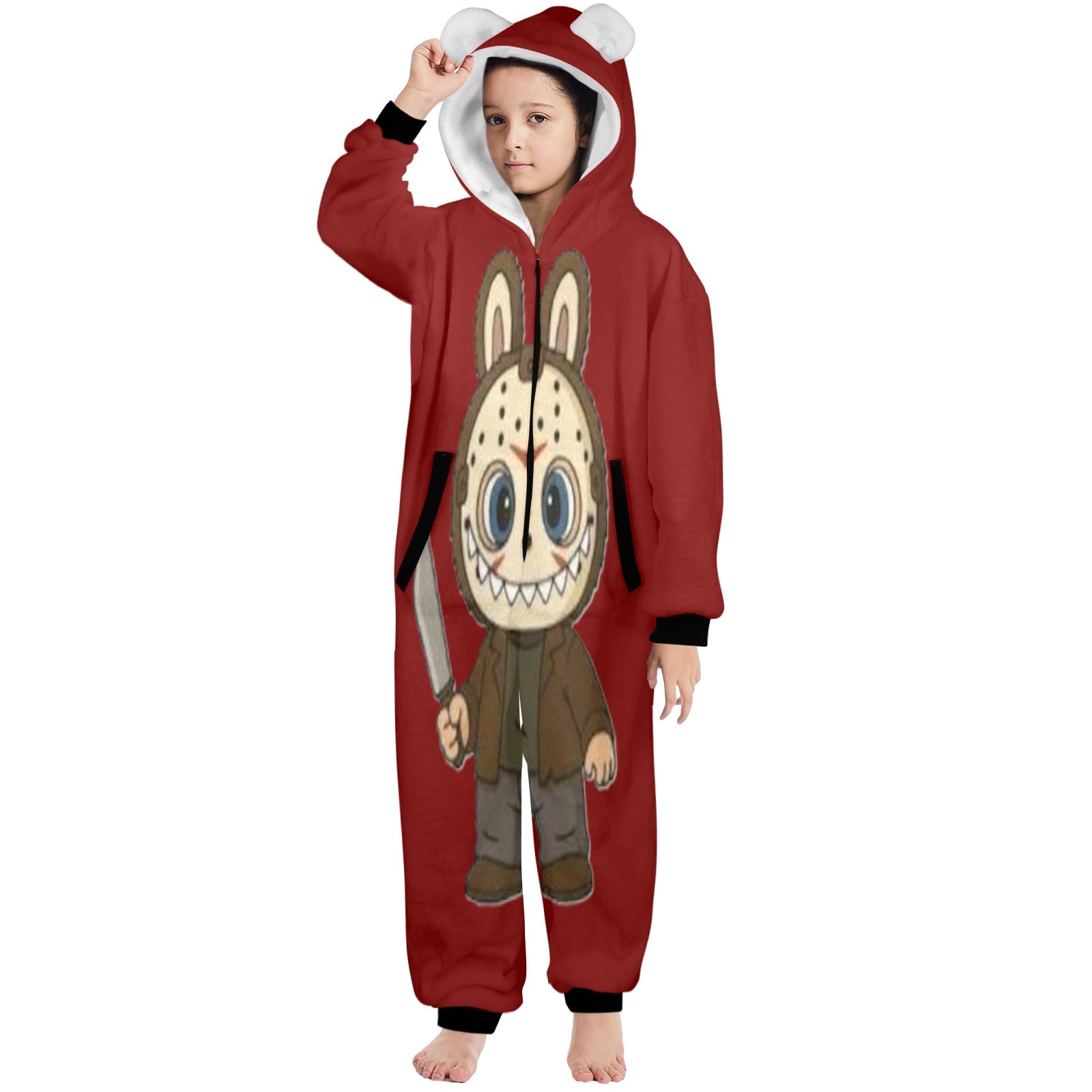 KSC's Halloween Big Kids Unisex Onesies (8 to 15 Years) Jason Friday 13th Labubu