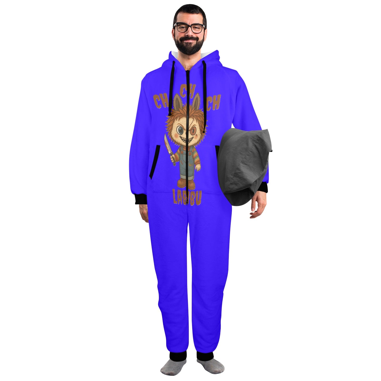 KSC's Exclusive Halloween Adult Unisex Onesie - Labubu Chucky CH CH CH