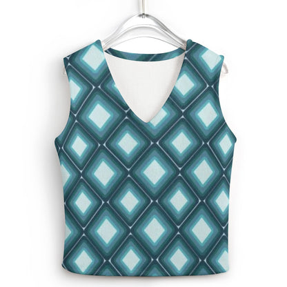 KSC's Custom Vest Designs Women's Long Sleeve Button Knit Vest - 10 OPTIONS INSIDE